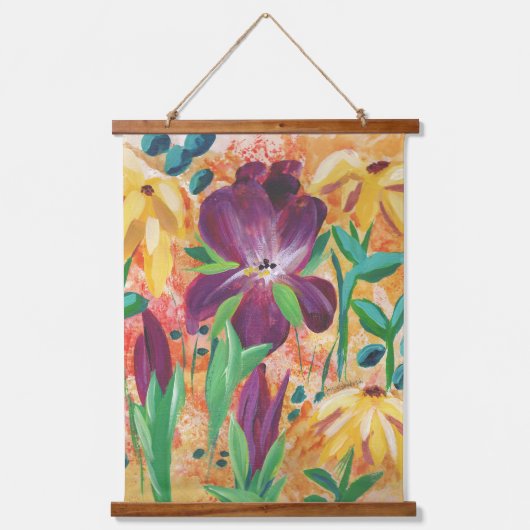 Fire and Iris wall hanging 吊り下げ型タペストリー (正面)