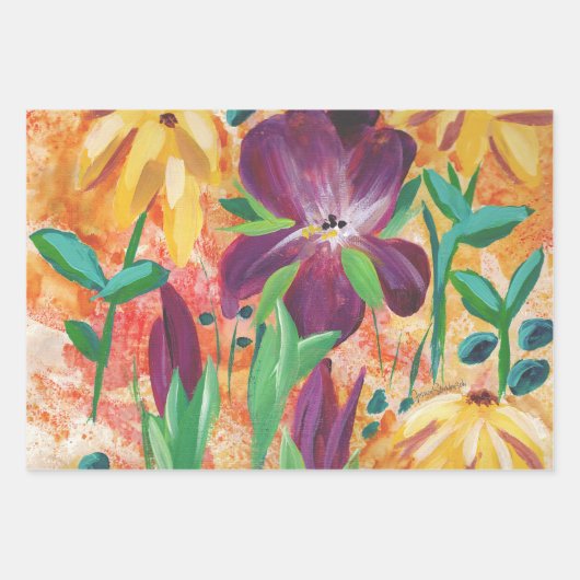 Fire and Iris wrapping paper sheets ラッピングペーパーシート (正面)