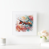 Fire ant 200924AREF105 - Watercolor スクエア壁時計 (ホーム)