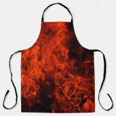 Fire background flame black hot エプロン (正面)