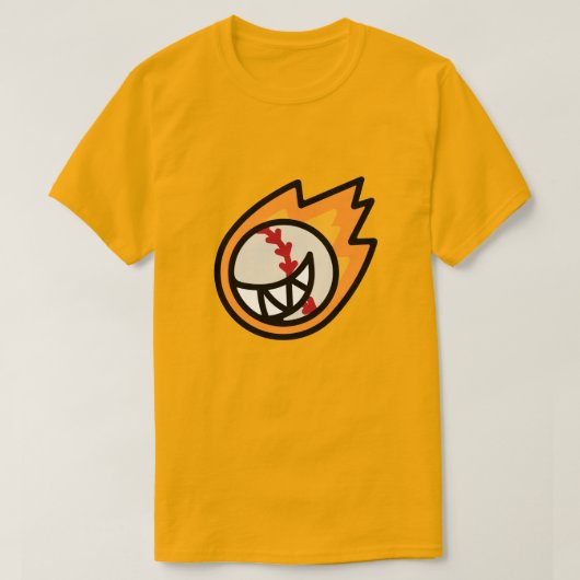 Fire Baseball Smile T-Shirt  Tシャツ (デザイン正面)