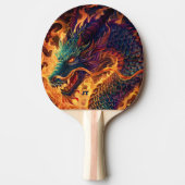 Fire Breathing Dragon Personalized 卓球ラケット (正面)