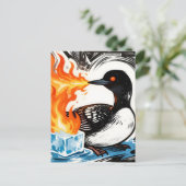 Fire Breathing Loon Melting Ice ポストカード (スタンド正面)