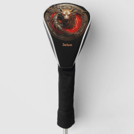 Fire Breathing Red Dragon Personalized ゴルフヘッドカバー
