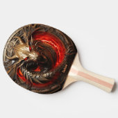 Fire Breathing Red Dragon Personalized 卓球ラケット (横)