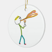 Fire Breathing Stickman セラミックオーナメント (左)