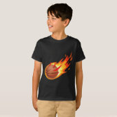 Fire Bysketbyll ShotはFireであり、ゲームをする Tシャツ (正面フル)