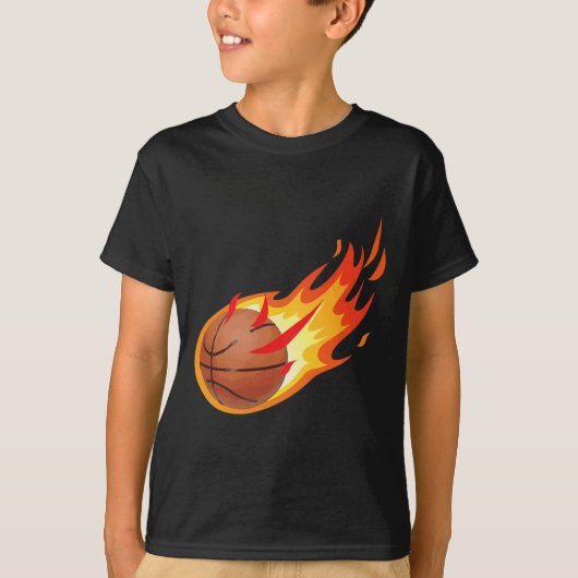 Fire Bysketbyll ShotはFireであり、ゲームをする Tシャツ (正面)