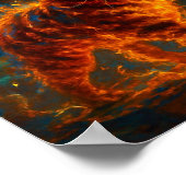 Fire Cat Magic Fantasy Art ポスター (角)