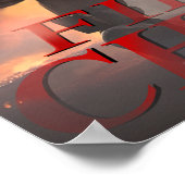 Fire Chief in Front of Flames 12X16 (Matte) Poster ポスター (角)