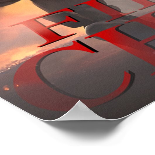 Fire Chief in Front of Flames 12X16 (Matte) Poster ポスター (角)