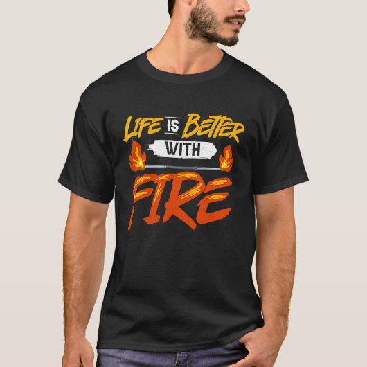 Fire Dancing Poi Spinning Dancer Balls Beginner Sp Tシャツ (正面)