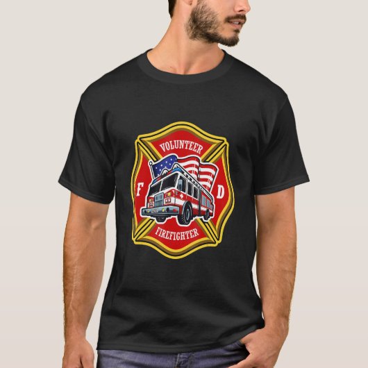 Fire Dep  Fire man  Fire Dept Fire Fighter 4 Tシャツ (正面)