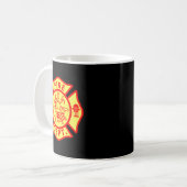 Fire Department Logo Uniform Fireman Symbol Firefi コーヒーマグカップ (正面左)