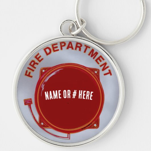 Fire Department Personalized Keychain キーホルダー (正面)