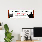Fire Department Retirement Personalized ポスター (ホームオフィス)