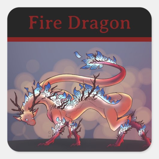 Fire Dragon スクエアシール (正面)