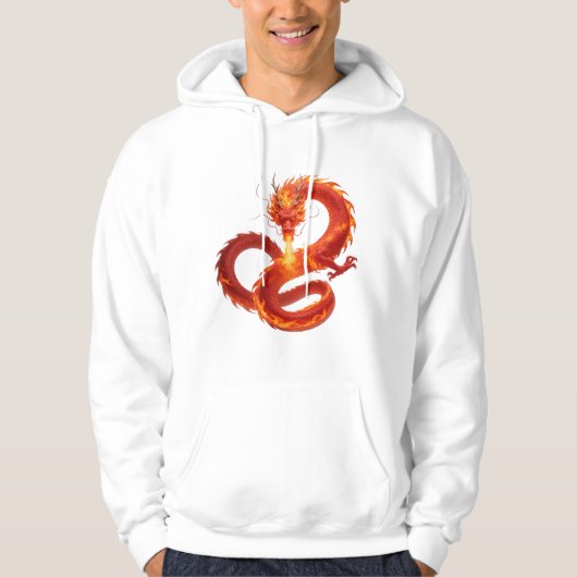 Fire Dragon Fantasy Art Design, Mythical Creature  パーカ (正面)