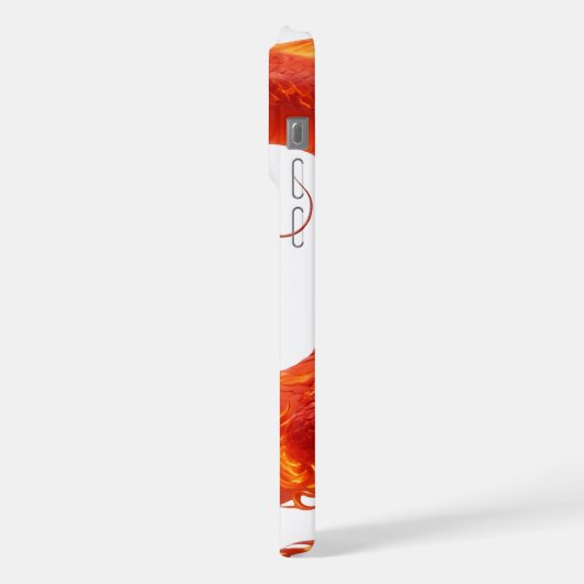 Fire Dragon Fantasy Art Design, Mythical Creature  iPhoneケース (左側面)