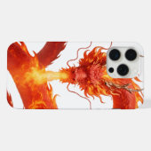 Fire Dragon Fantasy Art Design, Mythical Creature  iPhoneケース (裏面横)