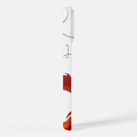 Fire Dragon Fantasy Art Design, Mythical Creature  iPhoneケース (右側面)