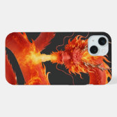Fire Dragon Fantasy Art Design, Mythical Creature  iPhoneケース (裏面横)