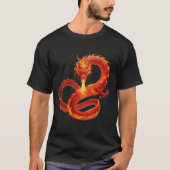 Fire Dragon Fantasy Art Design, Mythical Creature  Tシャツ (正面)