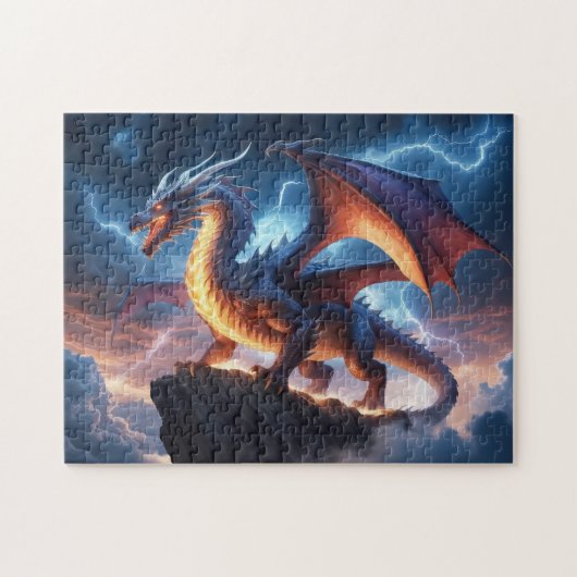 Fire Dragon Fantasy Puzzle for Game Lovers ジグソーパズル (横)