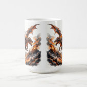 Fire Dragon Mug | Flaming Dragon Accent Coffee Mug コーヒーマグカップ (中央)
