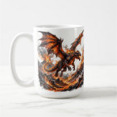 Fire Dragon Mug | Flaming Dragon Accent Coffee Mug コーヒーマグカップ (左)