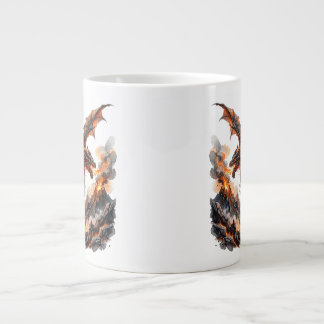 Fire Dragon Mug | Flaming Dragon Accent Coffee Mug ジャンボコーヒーマグカップ