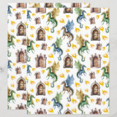 Fire Dragons Scrapbook Paper (正面/裏面)