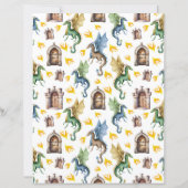 Fire Dragons Scrapbook Paper (裏面)