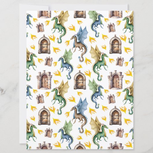 Fire Dragons Scrapbook Paper (正面)