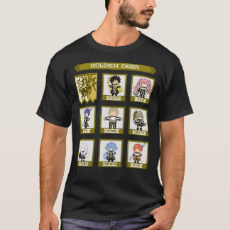 Fire Emblem Three Houses Golden Deer House Pixel P Tシャツ