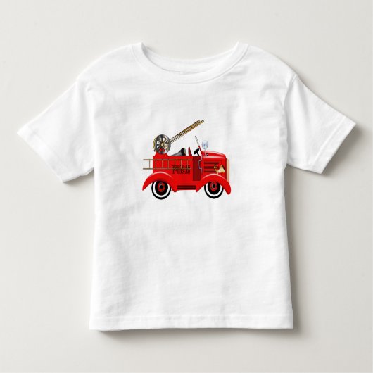 Fire Engine 「自分の名前を追加」 トドラーTシャツ (正面)