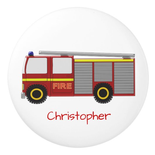 Fire Engine Design Personalised セラミックノブ (正面)