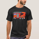 Fire engine rotary ladder of the volunteer fire br tシャツ (正面)