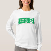 Fire Exit Safety Sign Emergency Evacuation Tシャツ (正面)
