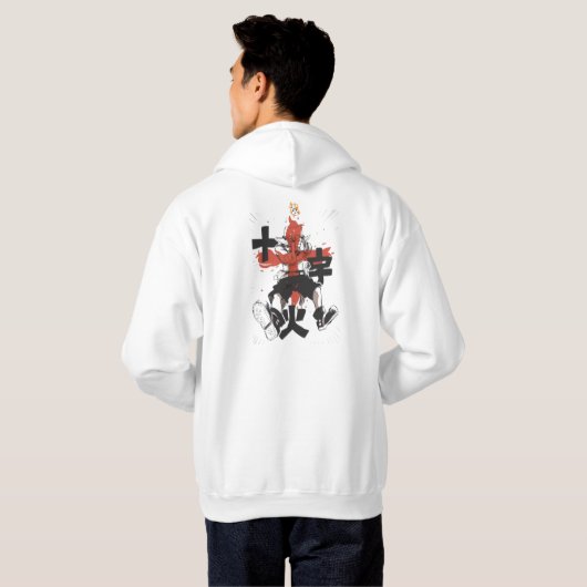 Fire Fist Pirate Hoodie – Flame Anime Streetwear🔥 パーカ (裏面フル)