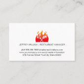 Fire Flame | BBQ Logo | Shish Kebabs on Grill 名刺 (裏面)