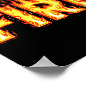 Fire Flame Shirt Adult Kids Men Women Fire And Ice ポスター (角)