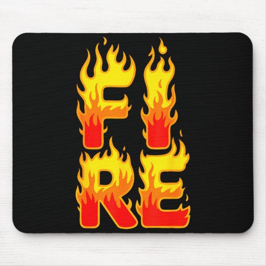 Fire Flame Shirt Adult Kids Men Women Fire And Ice マウスパッド (正面)