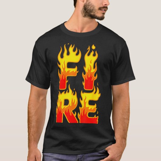 Fire Flame Shirt Adult Kids Men Women Fire And Ice Tシャツ (正面)
