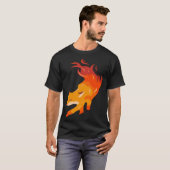 Fire fox artist and fox fan tシャツ (正面フル)