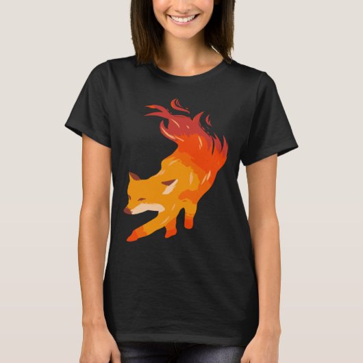 Fire fox artist and fox fan tシャツ (正面)