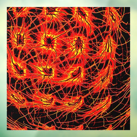Fire Grid Sticker ウィンドウサイン (シート3)