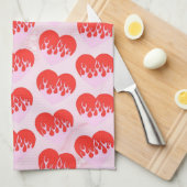 Fire Heart キッチンタオル (四つ折り)