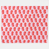 Fire Heart フリースブランケット (正面(横))