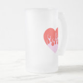 Fire Heart フロストグラスビールジョッキ (正面右)